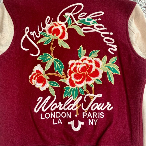 NWT True Religion Souvenir Varsity Jacket sz S - Picture 5 of 5